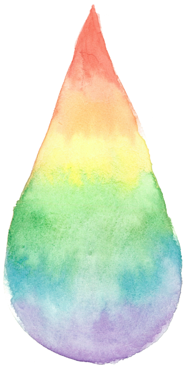 虹色のしずくのイラスト