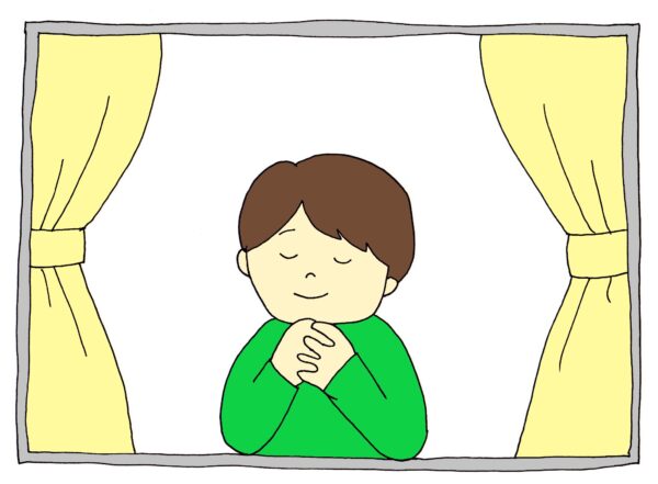キリスト教フリー素材「おはなし主の祈り」無料イラスト