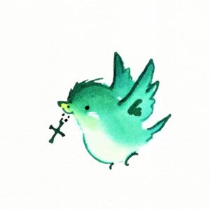 小鳥と十字架